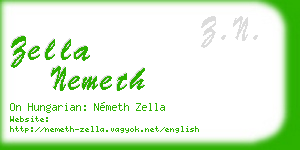 zella nemeth business card